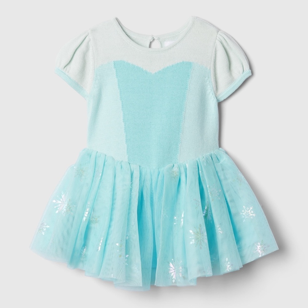 NWT Disney Gap Baby Elsa Frozen Knit Dress size 12-18 months